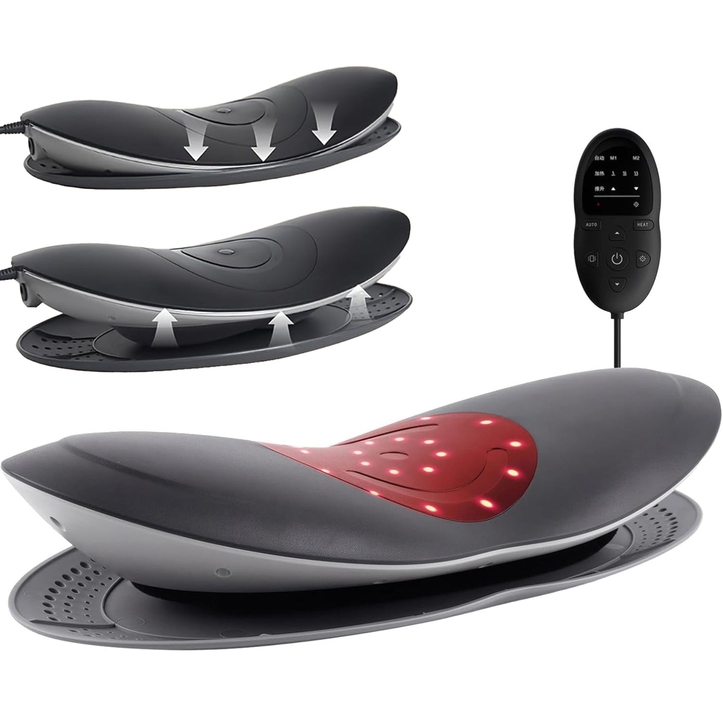 Electric Lumbar Massage, Traction Device with 3-Level Adjustment, Dynamic Airbag Stretcher & Remote Control for Lower Back Fatigue Relief & Muscle - Main Image