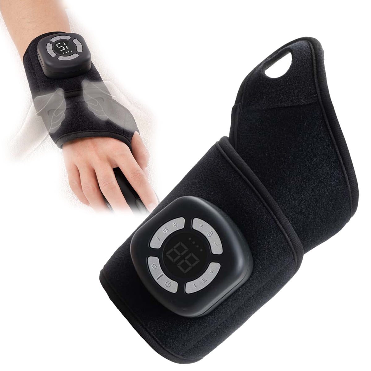 Electric Airbag Wrist Massager, Wrist Support, 4-Button Control, Adjustable Heat, Promotes Circulation & Relaxes Muscles, Ideal for Office & Fitness - Main Image