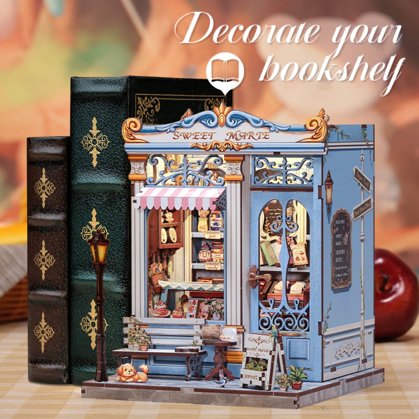Sweet Marie Dessert Shop Book Nook Kit, 3D Wooden