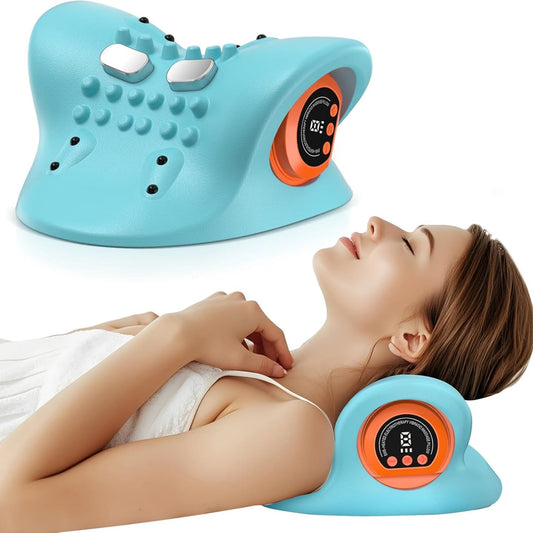 3-in-1 Portable Neck Massager With Heat & Cervical Stretching C Adjustable Intensity For Neck & Shoulder Pain Relief At Home Or Office - Main Image