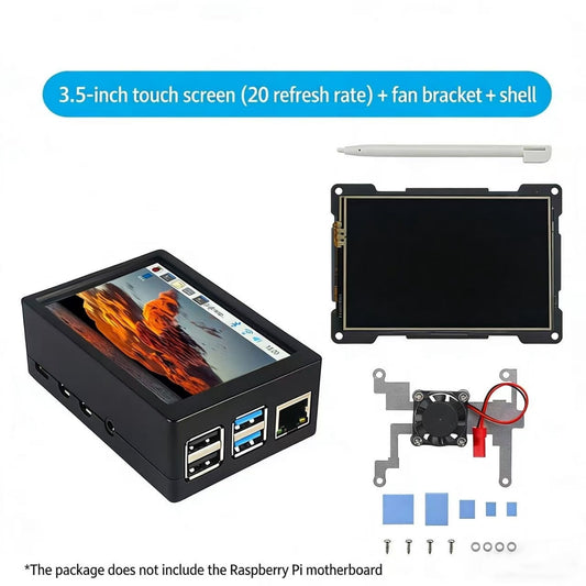 3.5 Inch Touch Screen with Case & Fan for Raspberr