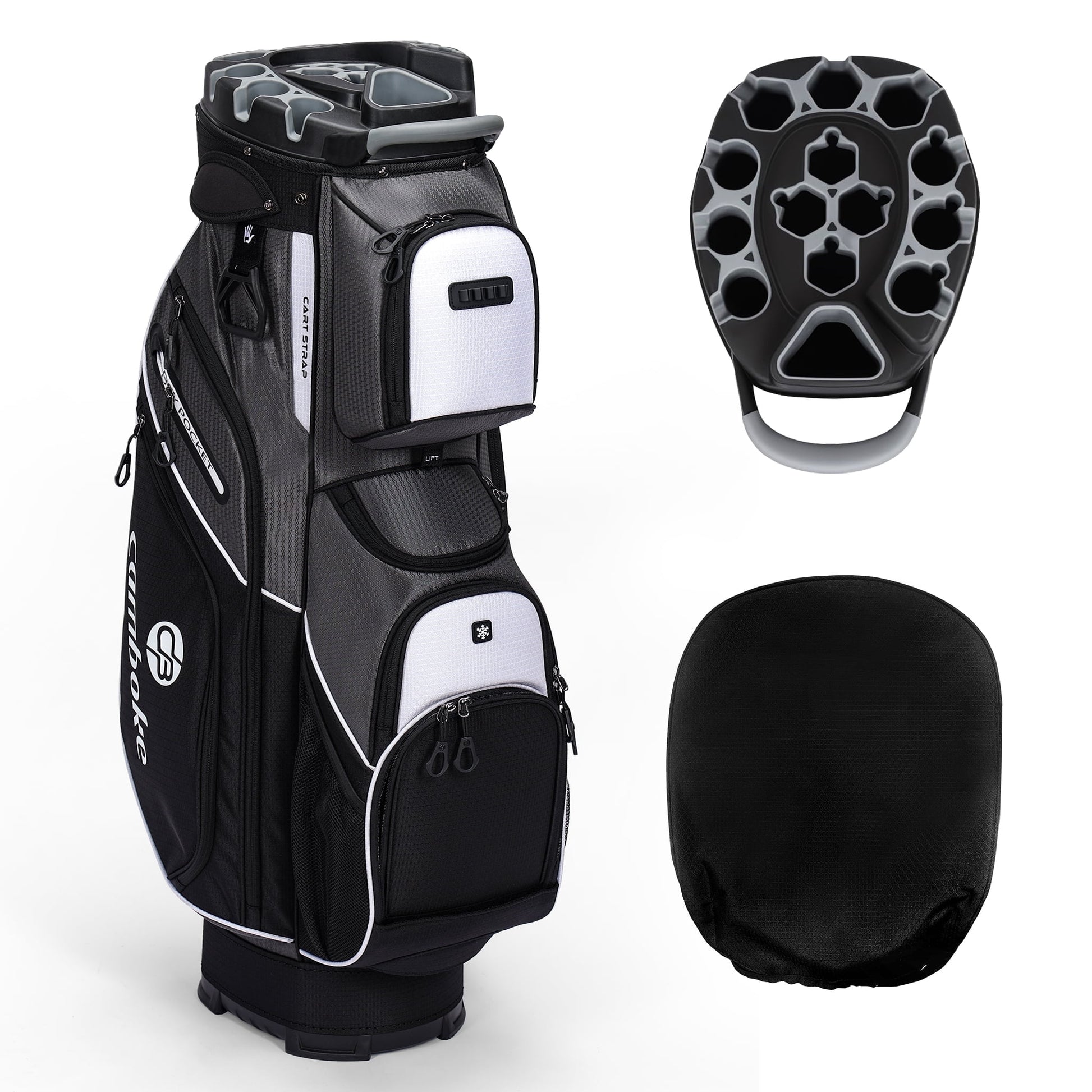 Golf Cart Bag, 14-Way Full-Length Dividers with Qu