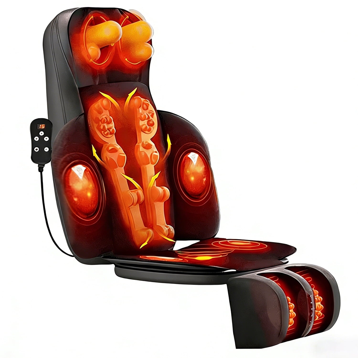 Shiatsu Back Massager with Heat, 8 Kneading Nodes & 9 Modes, deep Tissue Massage for Full Body Relaxation C Ideal for Workout, Home Office & Leisure - Main Image
