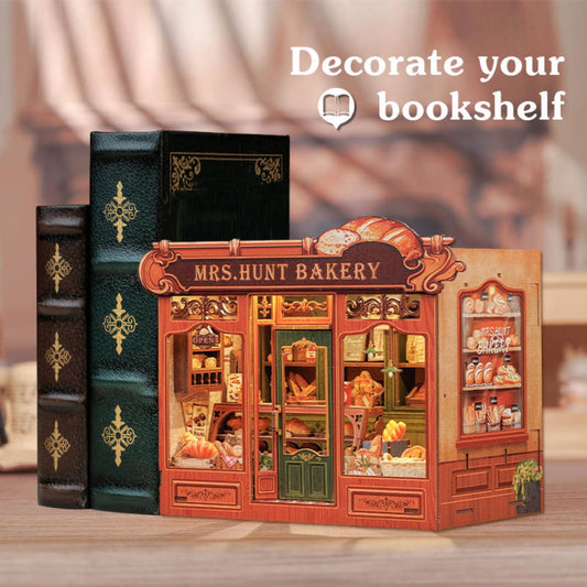 Mrs.Hunt Bakery Book Nook Kit, 3D Wooden Puzzle DI