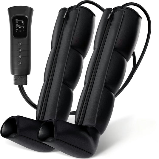 2-Pack Electric Air Compression Leg Massager Boots for Foot & Calf, With Adjustable Pressure Settings, Perfect for Home, Travel and Post-Workout Use - Main Image